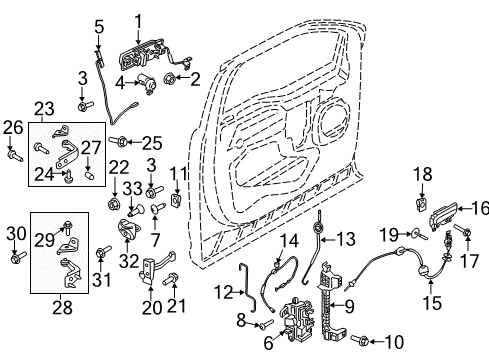 2018 Ford F-150 Handle Assembly - Door - Outer Diagram for FL3Z-1522405-AJ