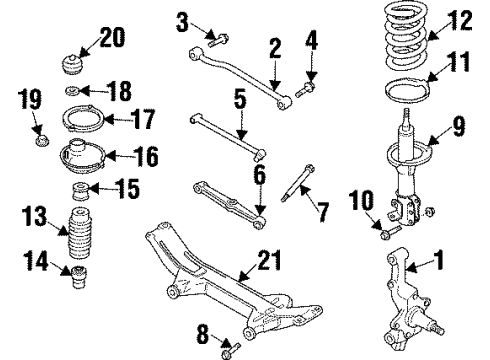 1998 Mercury Tracer Boot Diagram for F7CZ-18159-BA