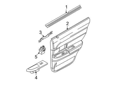 2010 Mercury Grand Marquis Panel Assembly - Door Trim Diagram for 7W3Z-5427406-BB