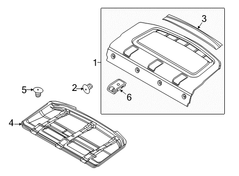 2012 Ford Focus Interior Trim - Rear Body Diagram 4 - Thumbnail