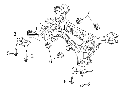 2023 Lincoln Nautilus Suspension Mounting - Rear Diagram