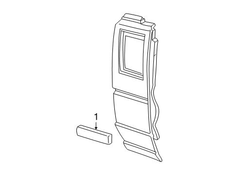 2009 Ford Ranger Moulding - Door Outside Diagram for 6L5Z-1325532-APTM