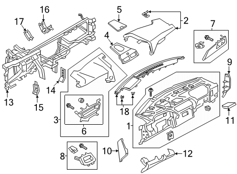 2020 Lincoln Continental Panel - Instrument Diagram for GD9Z-5404338-AB