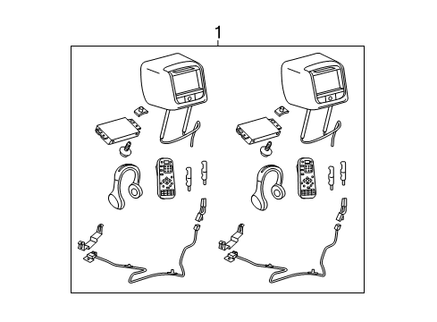 2012 Ford F-350 Super Duty Entertainment System Components Diagram