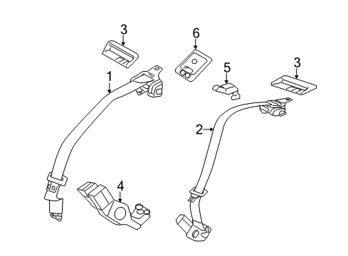 2011 Lincoln MKZ Seat Belt Diagram 3 - Thumbnail