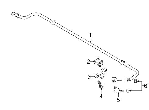 2020 Ford Fusion Rear Suspension Components, Lower Control Arm, Upper Control Arm, Ride Control, Stabilizer Bar Diagram