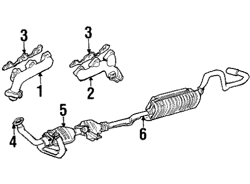 1995 Ford Ranger Exhaust Components Diagram