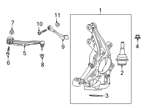 2020 Ford Explorer Front Suspension Components, Lower Control Arm, Ride Control, Stabilizer Bar Diagram