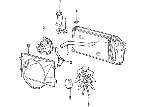 2004 Ford F-150 Cooling System, Radiator, Water Pump, Cooling Fan Diagram