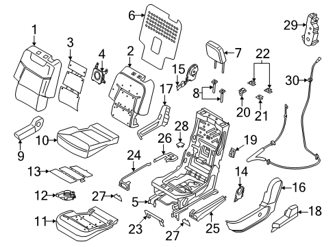 2023 Lincoln Aviator HANDLE - SEAT BACK ADJUSTING Diagram for LB5Z-7862418-AF