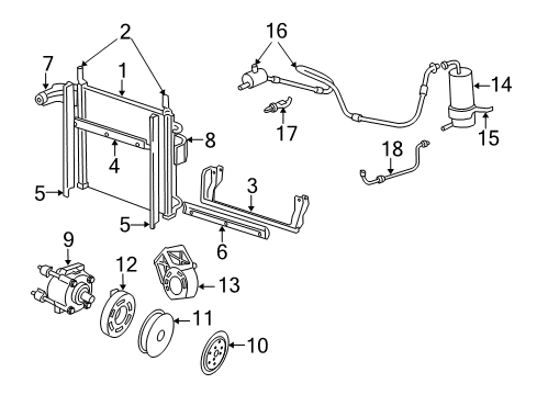 2001 Ford Ranger Tube - Compressor To Manifold Diagram for BU2Z-19D850-F