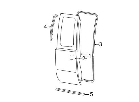 2004 Ford F-350 Super Duty Door & Components Diagram