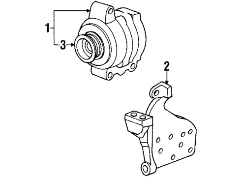 2000 Ford Escort Alternator Assembly Diagram for F7PZ-10346-JBRM