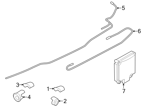 2023 Ford E-Transit Electrical Components - Rear Bumper Diagram