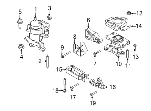 2019 Lincoln MKZ Housing - Transmission Extension Diagram for HP5Z-6068-A