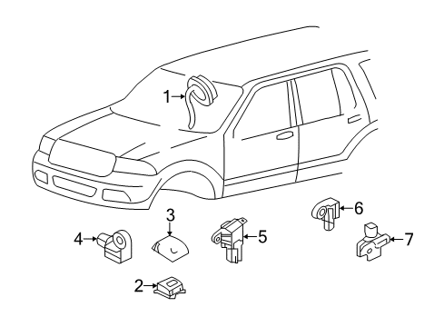 2007 Ford Expedition Curtain Assembly Diagram for FL1Z-78042D95-B