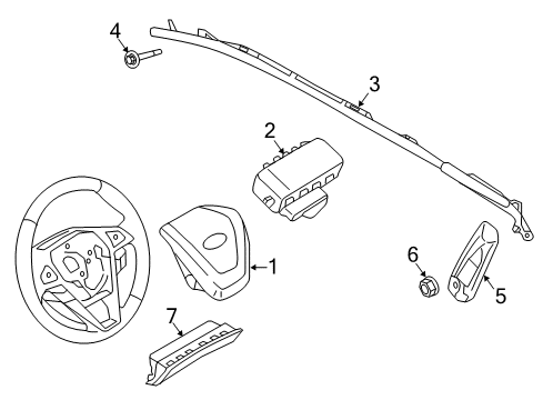 2017 Lincoln MKX Module - Air Bag Diagram for HA1Z-58043B13-CA