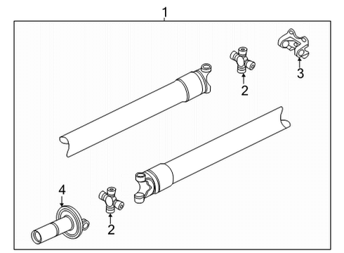 2019 Ford E-350 Super Duty Drive Shaft - Rear Diagram 2 - Thumbnail