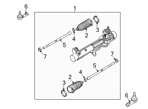 2011 Ford Focus Gear Assembly - Steering Diagram for 9S4Z-3504-BRM