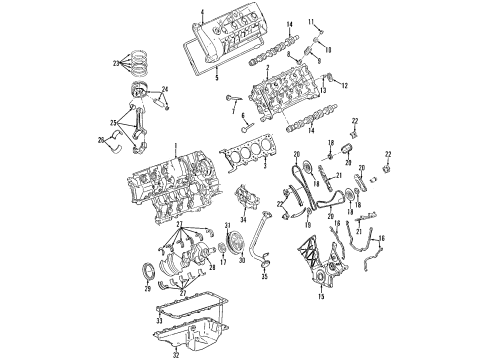 1996 Lincoln Continental Gasket - Valve Rocker Arm Cover Diagram for F3LY-6584-A