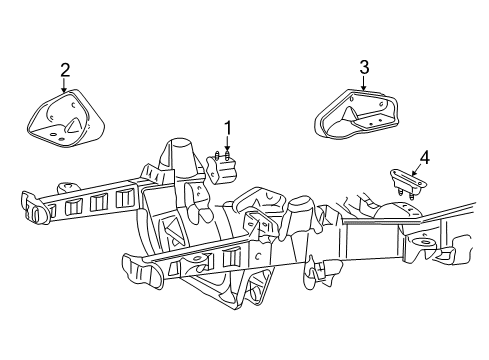 1998 Ford Explorer Engine & Trans Mounting Diagram