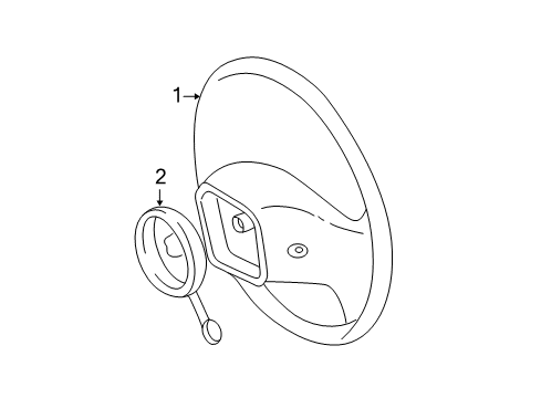 2005 Ford E-350 Super Duty Steering Column, Steering Wheel & Trim Diagram 2 - Thumbnail