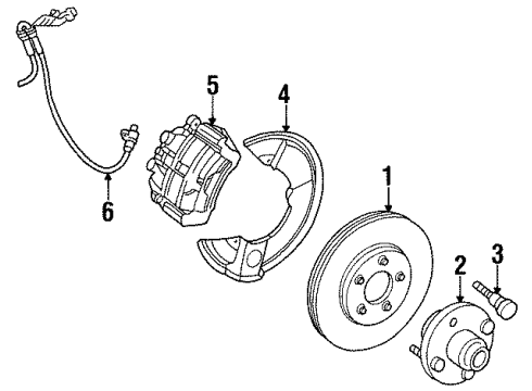 1997 Mercury Sable Front Brakes Diagram