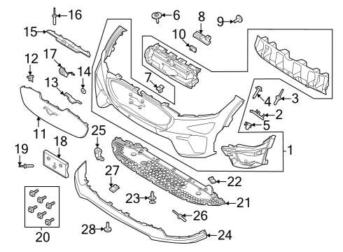 2021 Ford Mustang Mach-E Bumper & Components - Front Diagram