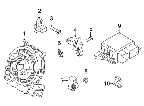 2023 Ford Bronco MODULE - AIR BAG Diagram for N2DZ-78043B13-AB