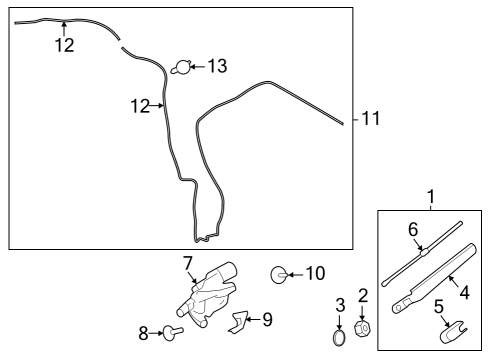 2019 Ford EcoSport Wiper & Washer Components Diagram 1 - Thumbnail