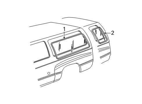 1999 Ford E-350 Super Duty Side Panel - Glass & Hardware Diagram 3 - Thumbnail