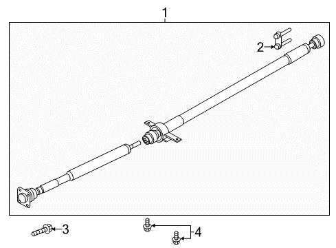 2015 Lincoln MKZ Drive Shaft - Rear Diagram