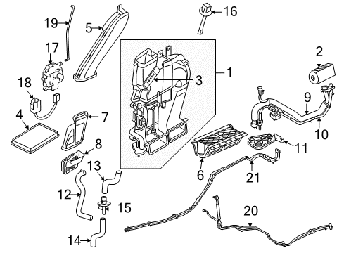 2008 Mercury Mariner Auxiliary Air Conditioner Diagram