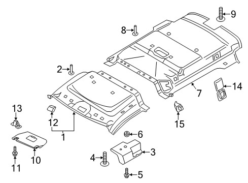 2016 Ford Transit Connect Interior Trim - Roof Diagram 5 - Thumbnail