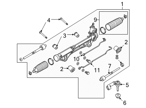 2009 Ford F-150 Gear Assembly - Steering Diagram for AL3Z-3504-BRM