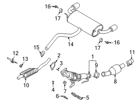 2022 Lincoln Corsair Exhaust Components Diagram