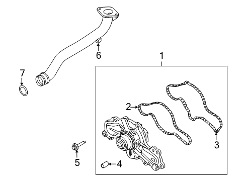 2010 Lincoln MKT Water Pump Diagram