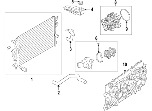 2017 Ford Focus Cooling System, Radiator, Water Pump, Cooling Fan Diagram 7 - Thumbnail