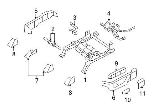 2005 Mercury Montego Tracks & Components Diagram