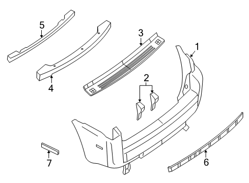 2007 Mercury Mariner Rear Bumper Diagram