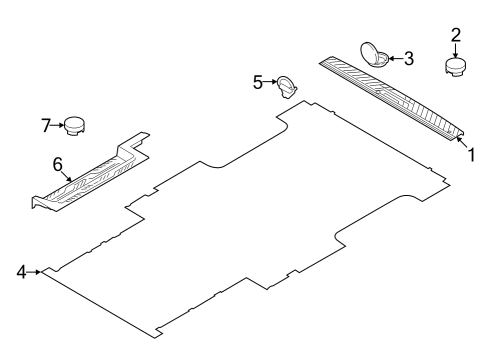 2023 Ford E-Transit Interior Trim - Rear Body Diagram