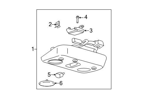 2017 Ford Mustang Overhead Console Diagram 4 - Thumbnail