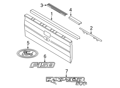 2012 Ford F-150 Exterior Trim - Pick Up Box Diagram 9 - Thumbnail