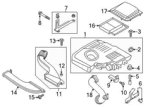 2013 Lincoln MKZ Air Intake Diagram 1 - Thumbnail