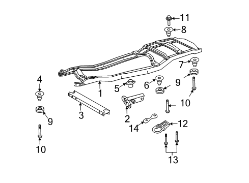 2015 Ford Expedition Frame & Components Diagram