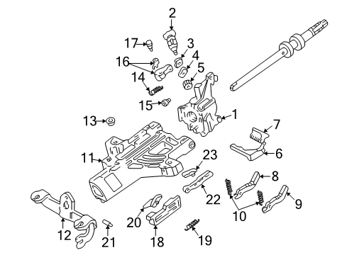 2003 Ford Explorer Sport Upper Steering Column Diagram