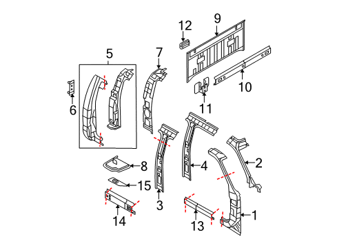 2009 Ford F-250 Super Duty Reinforcement Diagram for 9C3Z-2540492-B