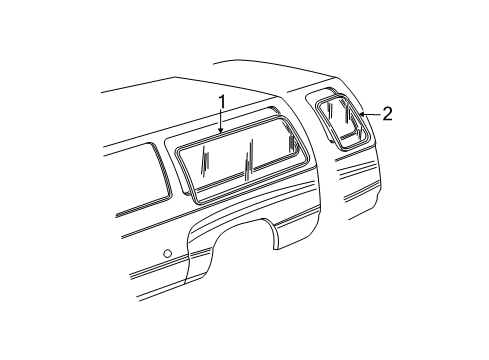 2005 Ford E-250 Side Panel - Glass & Hardware Diagram 1 - Thumbnail