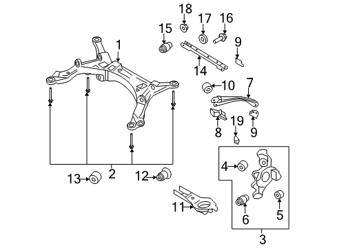 2005 Mercury Montego Rear Suspension, Control Arm Diagram 4 - Thumbnail