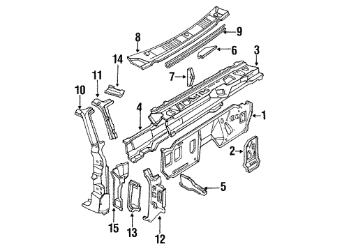 1989 Ford F-350 Reinforcement Diagram for EOTZ-1002524-A